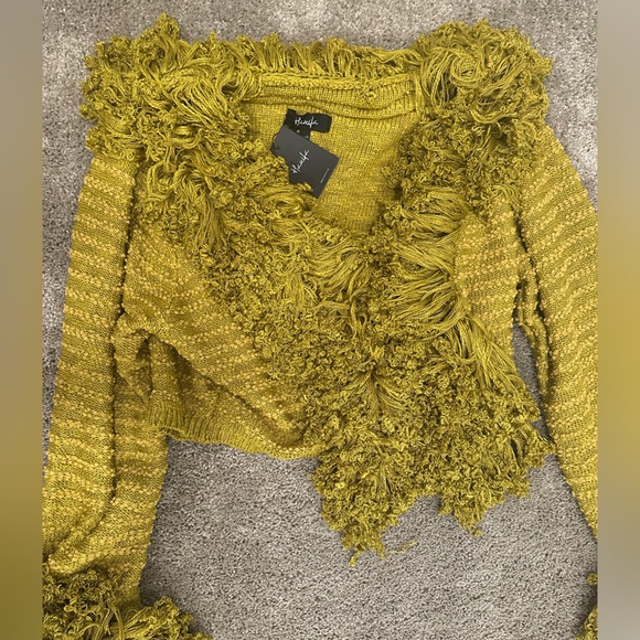 Hanifa Mila Cropped Cardigan
Color Mustard
Size 2X/3X - Picture 4 of 6